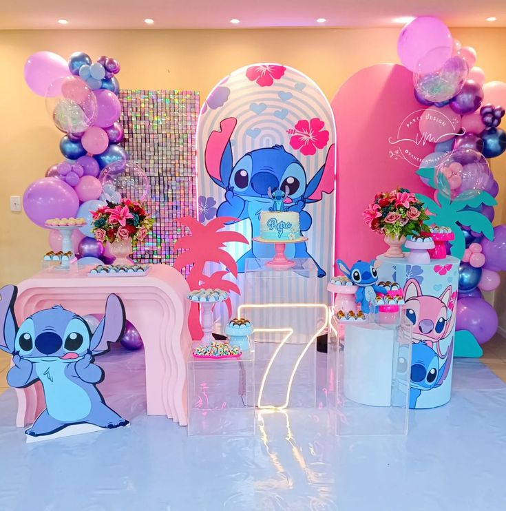 festa Stitch rosa